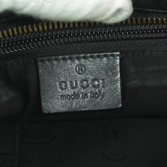 GUCCI GG Imprime 201538 Shoulder Crossbody Bag Black Silver - Picture 3 of 10